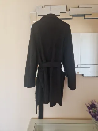 Cappotto Zara in gabardina nero T.XS