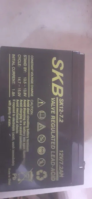 Batería SKB 12V 7.2AH Plomo-Ácido