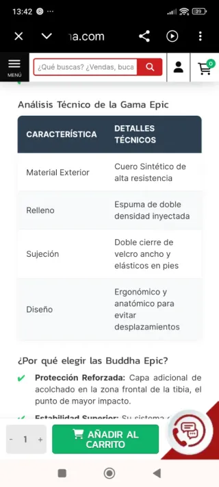 Espinilleras Buddha Epic