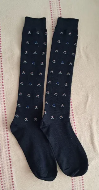 Lote 3 calcetines altos mujer flores