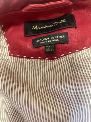 Cazadora de piel roja