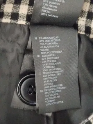 Minigonna a quadretti beige e nero