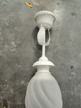 Lámpara colgante vintage de cristal