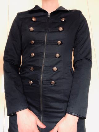CHAQUETA NAPOLEONICA NAPOLEON NEGRA MILITAR