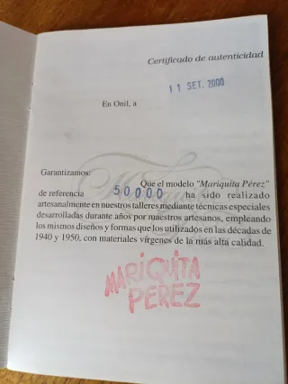 Muñeca Mariquita Perez