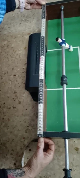 Futbolín grande, medidas en fotos. SIN PATAS