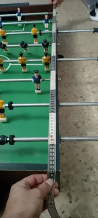 Futbolín grande, medidas en fotos. SIN PATAS