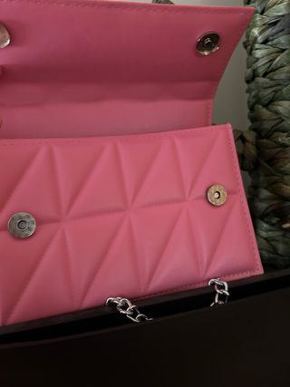 Bolso rosa acolchado