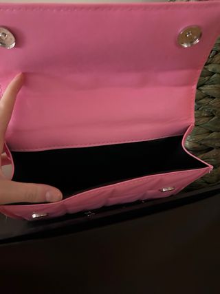 Bolso rosa acolchado