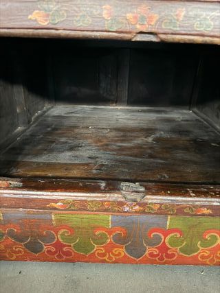 Mesa Centro Tibetana Madera Multicolor