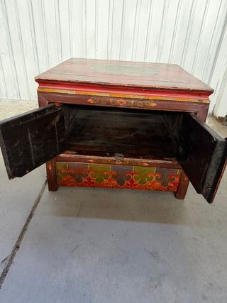 Mesa Centro Tibetana Madera Multicolor