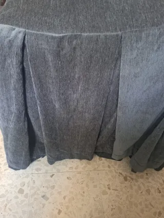 Falda mesa camilla gris