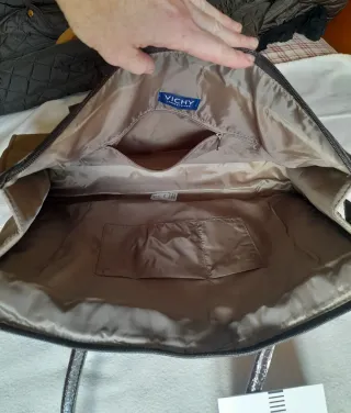 Bolso Vichy Beige y Marrón