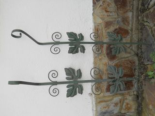 Juego forjado adornos jardín