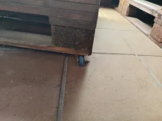 Mesa de Palets Exterior con Tapa de Cristal