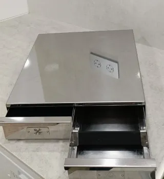 Cajón doble para cafetera/molinillo