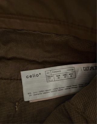 Pantalones elegantes Celio marrones sin usar