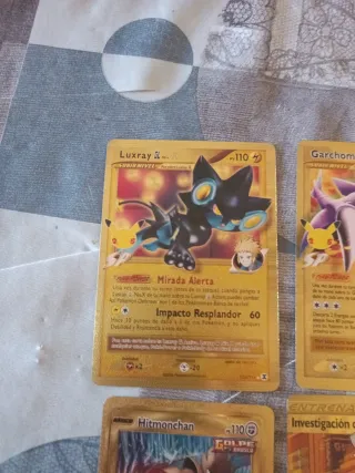 Cartas Pokémon Oro Luxray Garchomp Hitmonchan