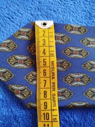 Cravatta Seta Giorgio Armani Blu Oro