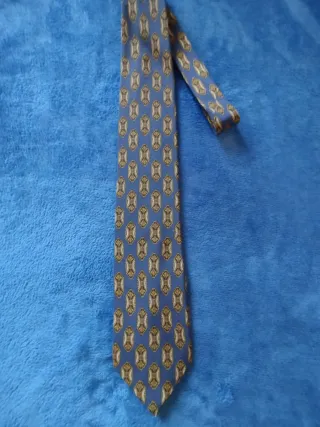Cravatta Seta Giorgio Armani Blu Oro