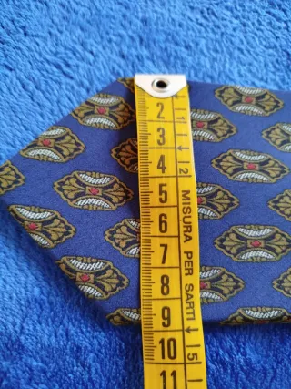 Cravatta Seta Giorgio Armani Blu Oro