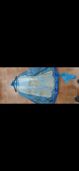 Traje Regional Azul y Dorado