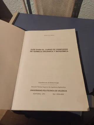 Guia curso principios Química orgánica bioquímica