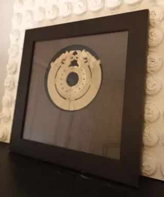 Obra de arte Doble Dragón Tallada a mano en Jade