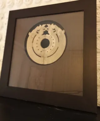 Obra de arte Doble Dragón Tallada a mano en Jade