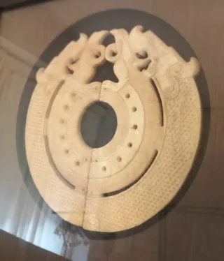 Obra de arte Doble Dragón Tallada a mano en Jade