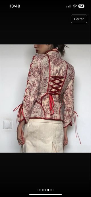 Americana blazer estampado vintage