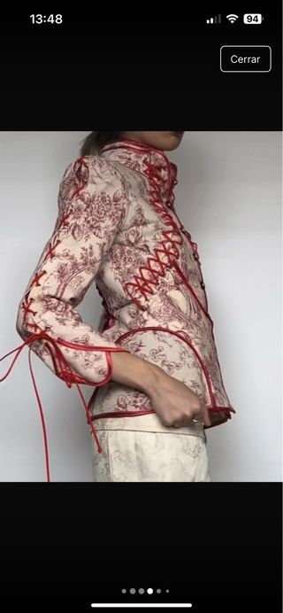 Americana blazer estampado vintage