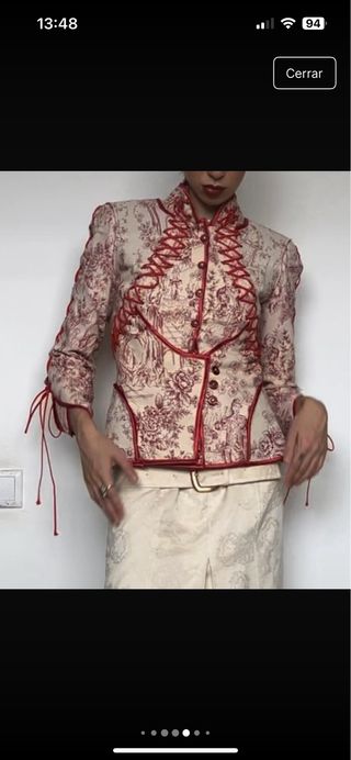 Americana blazer estampado vintage