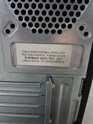 Cajas PC Negra con Placa Base Varios Modelos