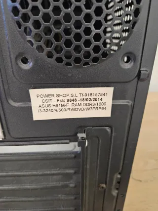 Cajas PC Negra con Placa Base Varios Modelos