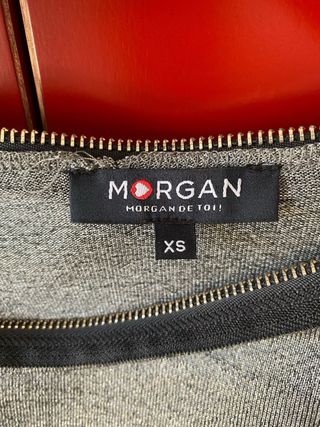 Camisa Morgan gris con cremalleras