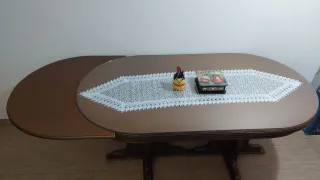 Mesa comedor extensible madera con cristal