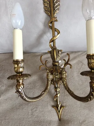 Colección de lámparas de bronce antiguas estilo cl