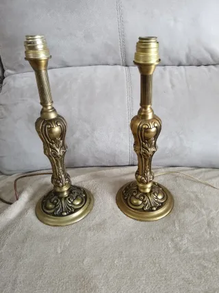 Colección de lámparas de bronce antiguas estilo cl