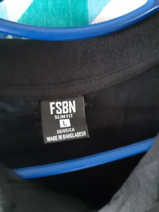 Polo FSBN negro manga larga talla L