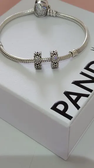 Lote 2 charms separadores Pandora.