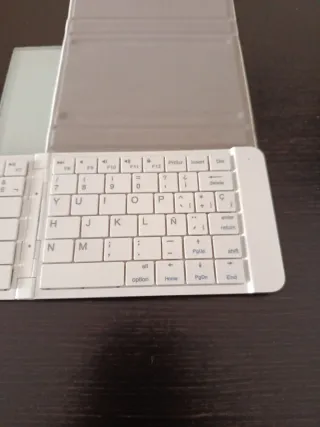 Teclado Bluetooth Plegable Leotec Beige