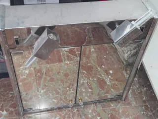 Armario baño espejo metal y cristal