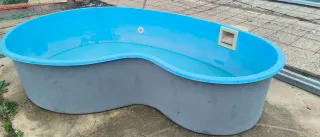 Piscina poliéster riñón con depuradora