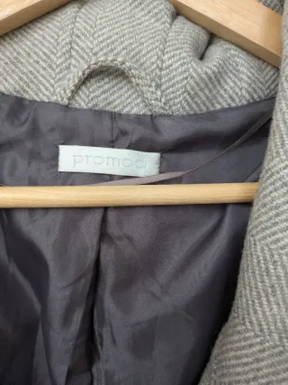 Abrigo Promod gris mujer