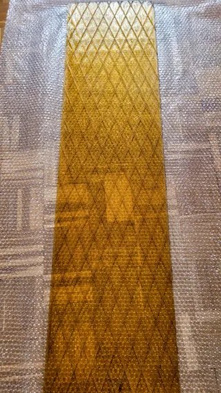 Cristal vintage rombos amarillo