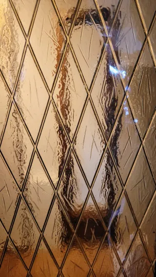 Cristal vintage rombos amarillo