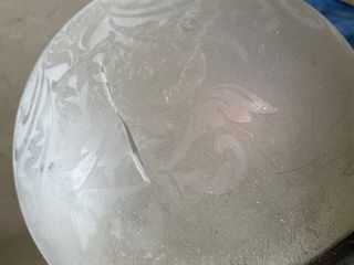 Lámpara colgante vintage cristal y metal