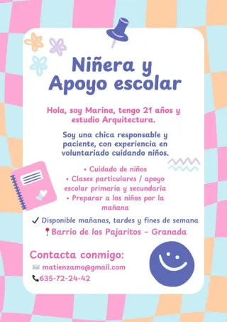 Clases particulares y cuidado de niños