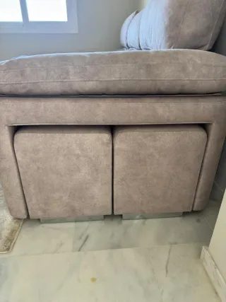 Sofá chaise longue gris topo como nuevo